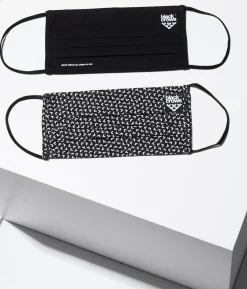 New Black Crows Maskus Face Mask X2 Noir-Blanc
