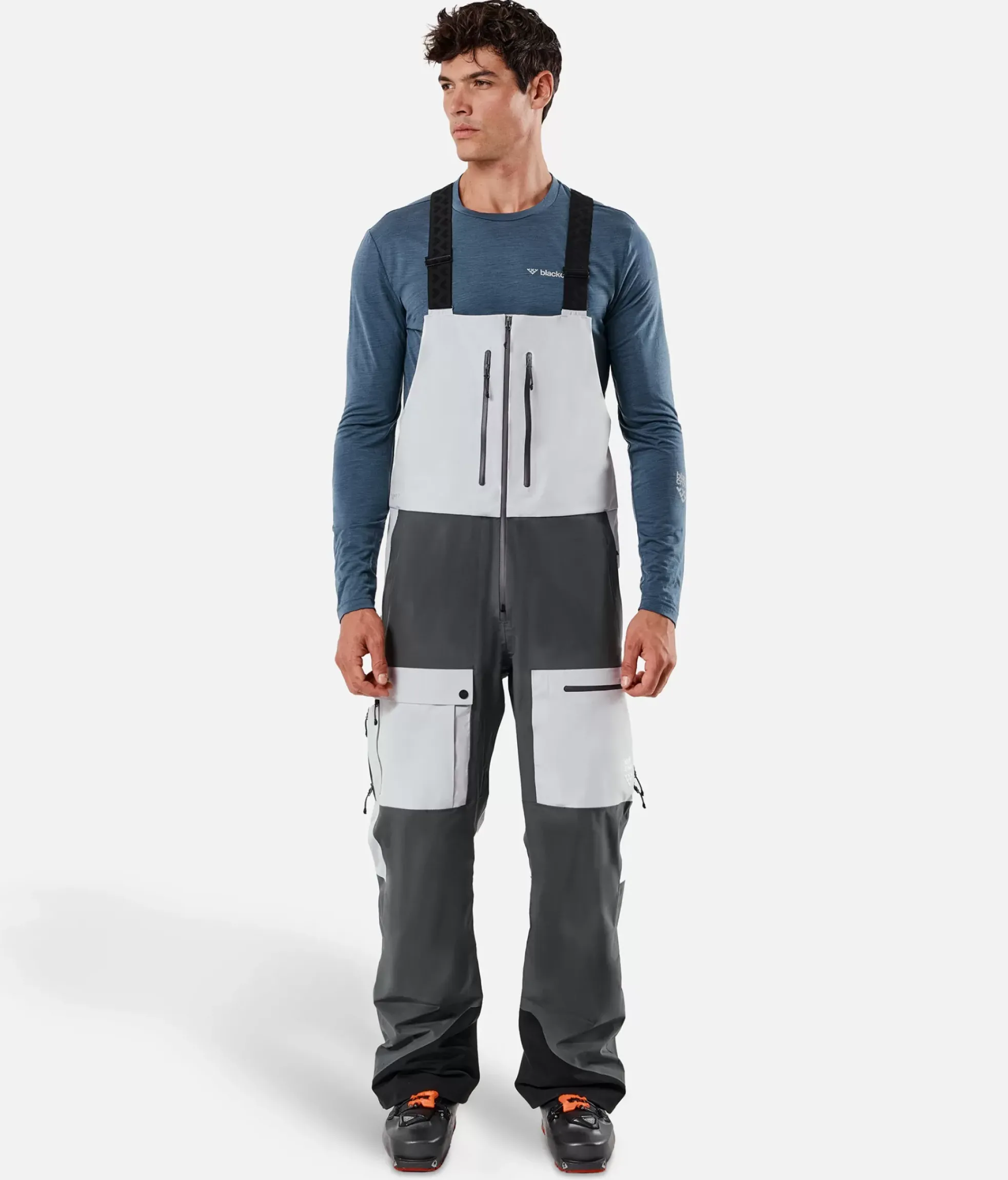 Best Black Crows Pantalon Homme Ora Xpore Ripstop Bib Dark Shadow Light Grey