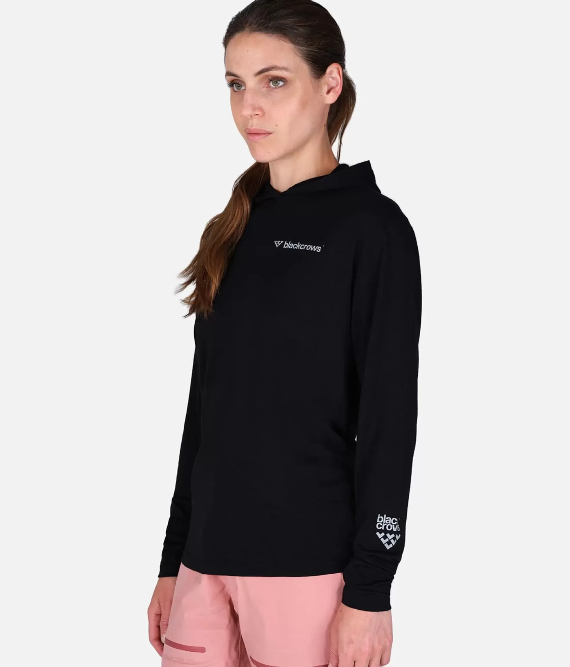 Best Black Crows T-Shirt A Capuche Femme Merino Blend Noir