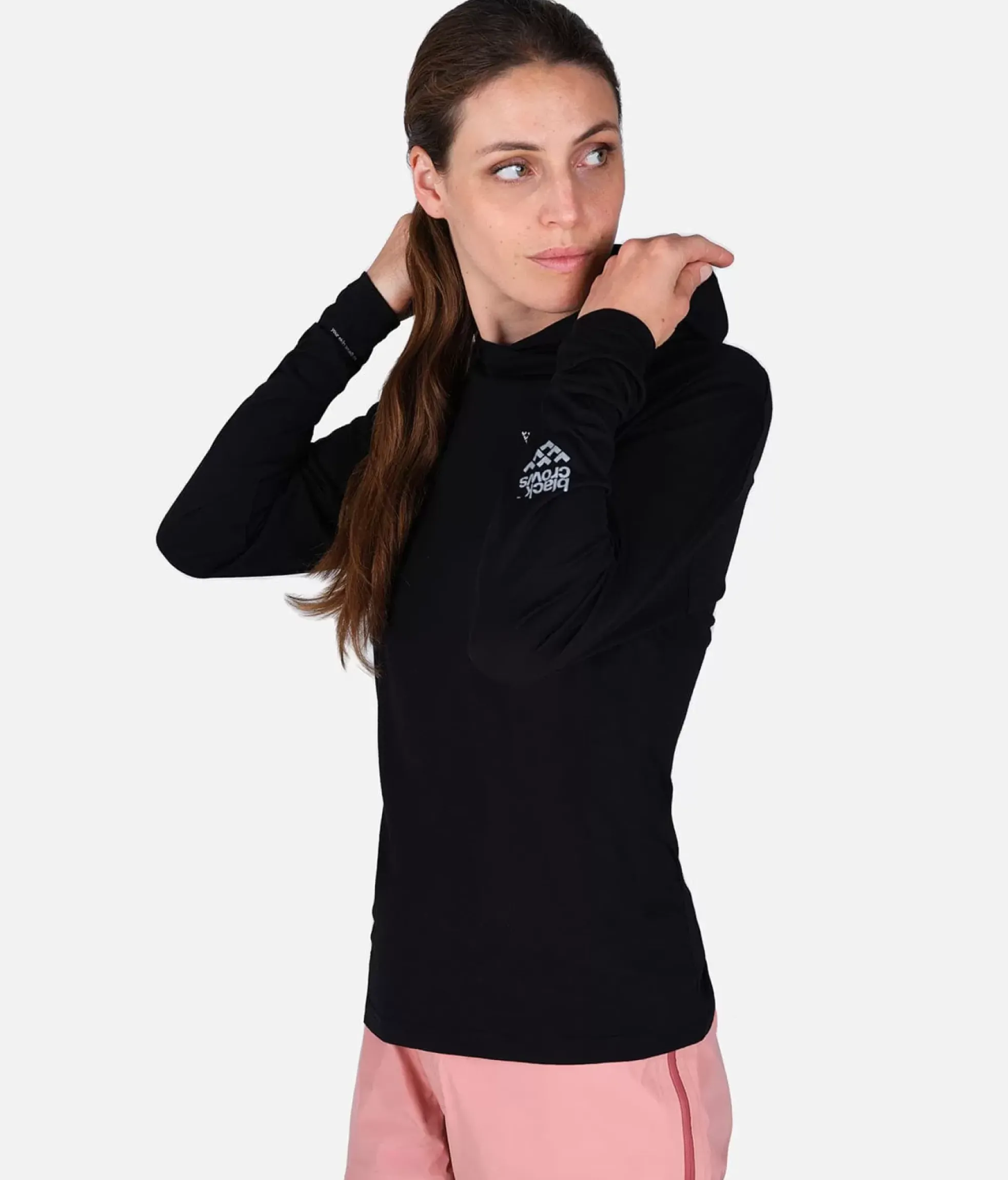 Best Black Crows T-Shirt A Capuche Femme Merino Blend Noir