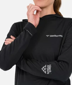 Best Black Crows T-Shirt A Capuche Femme Merino Blend Noir