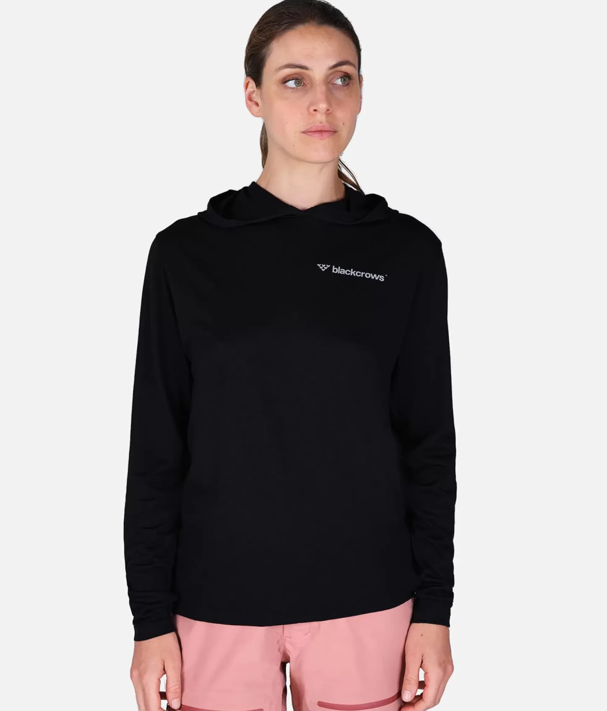 Best Black Crows T-Shirt A Capuche Femme Merino Blend Noir