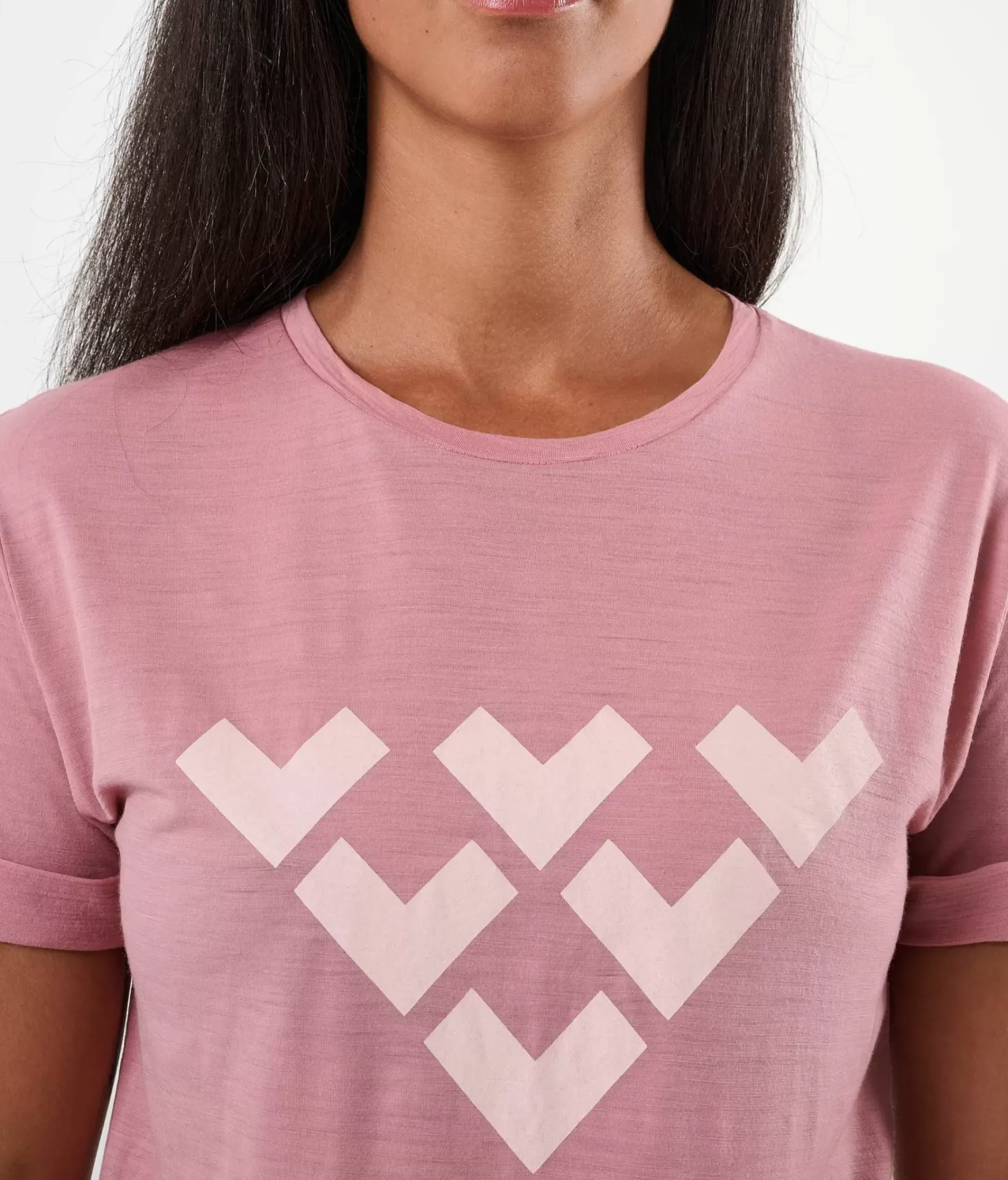 Black Crows T-Shirt Femme Chevron Merino Blend Manches Courtes<Femme Premières Couches