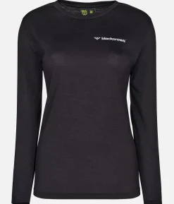 Black Crows T-Shirt Femme Merino Blend Manches Longues Noir