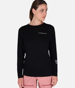 Black Crows T-Shirt Femme Merino Blend Manches Longues Noir