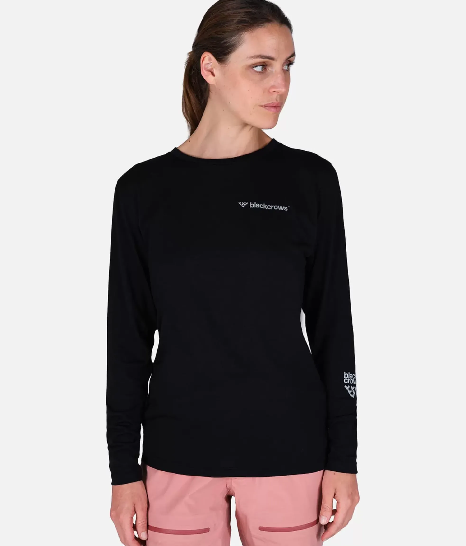 Black Crows T-Shirt Femme Merino Blend Manches Longues Noir