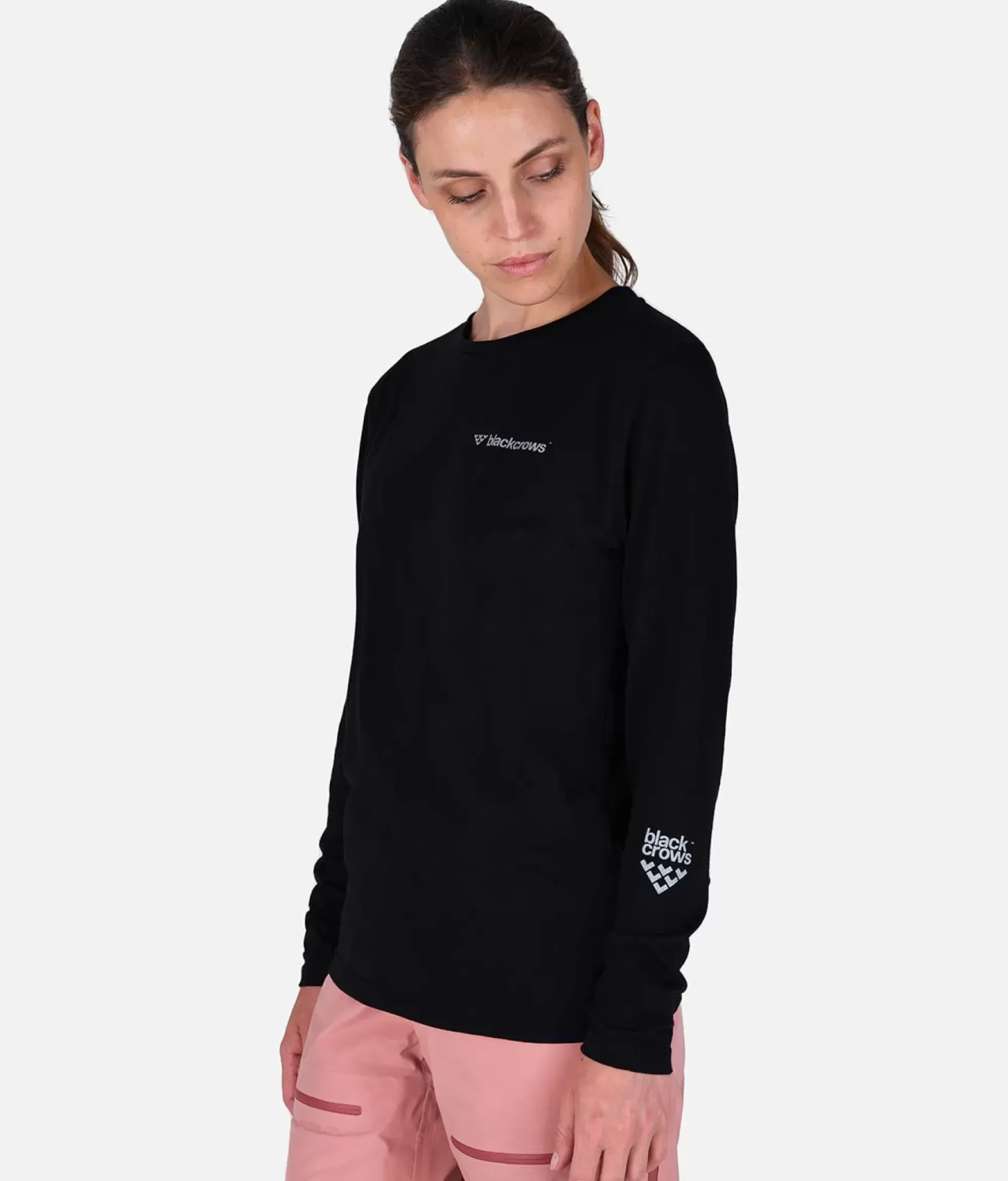 Black Crows T-Shirt Femme Merino Blend Manches Longues Noir