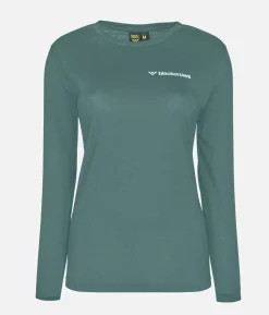 Hot Black Crows T-Shirt Femme Merino Blend Manches Longues Winter Green