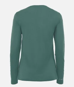 Hot Black Crows T-Shirt Femme Merino Blend Manches Longues Winter Green