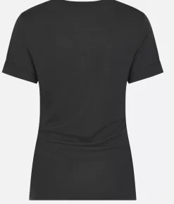 Online Black Crows T-Shirt Femme Merino Manches Courtes Chevron Noir-Rose