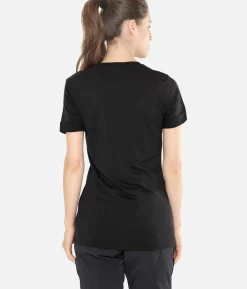 Online Black Crows T-Shirt Femme Merino Manches Courtes Chevron Noir-Rose