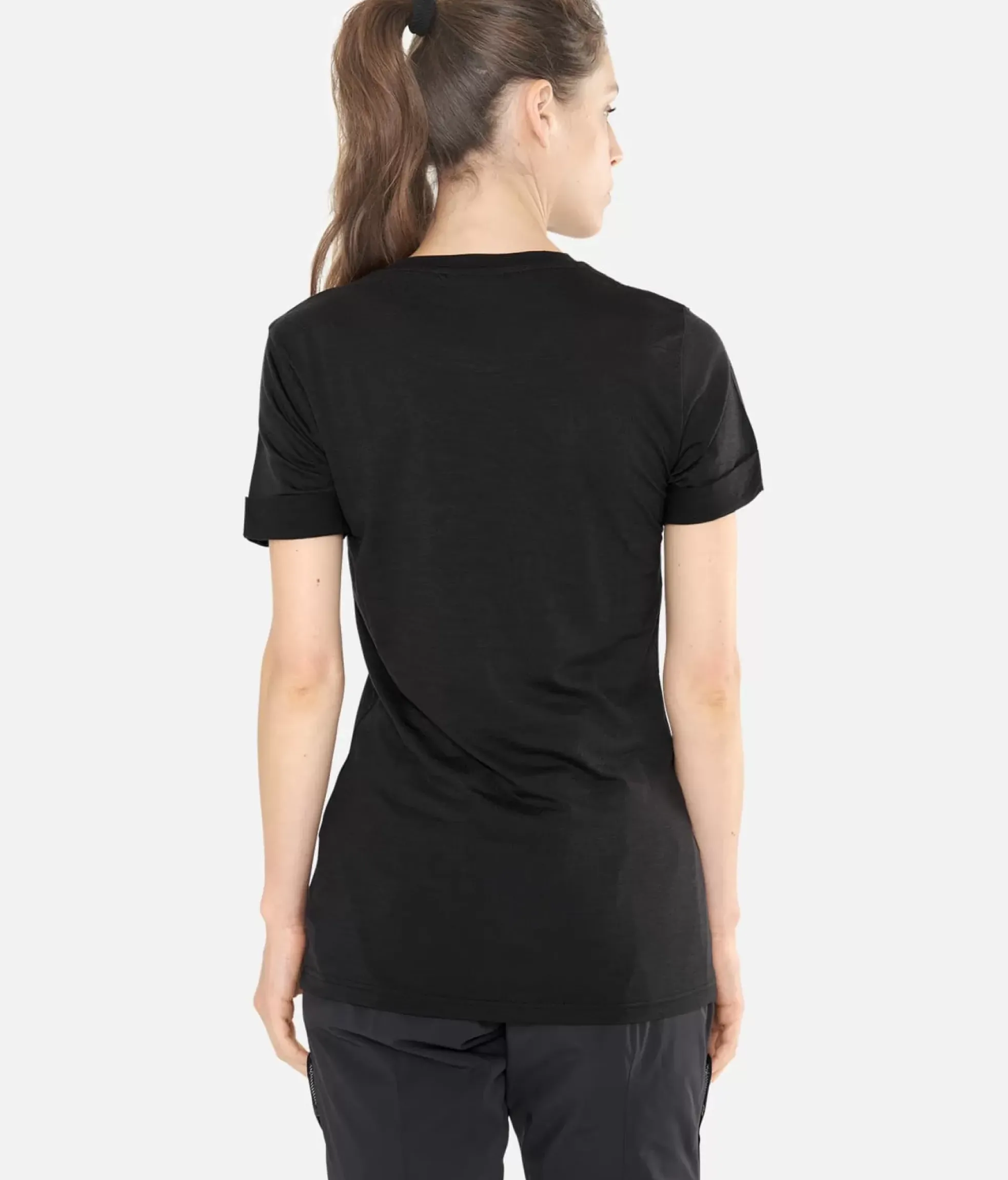 Online Black Crows T-Shirt Femme Merino Manches Courtes Chevron Noir-Rose