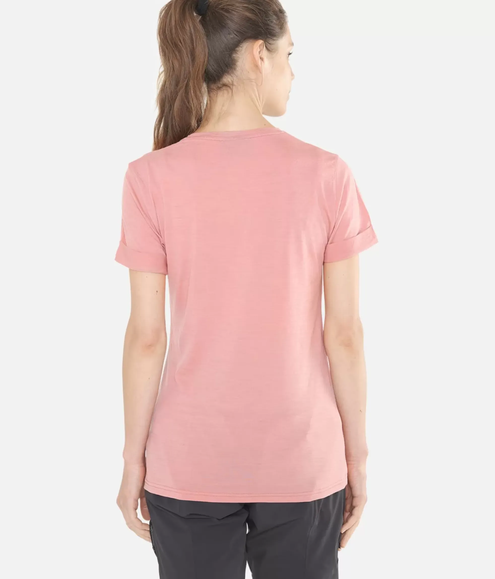 Outlet Black Crows T-Shirt Femme Merino Manches Courtes Chevron Rose Ancienne