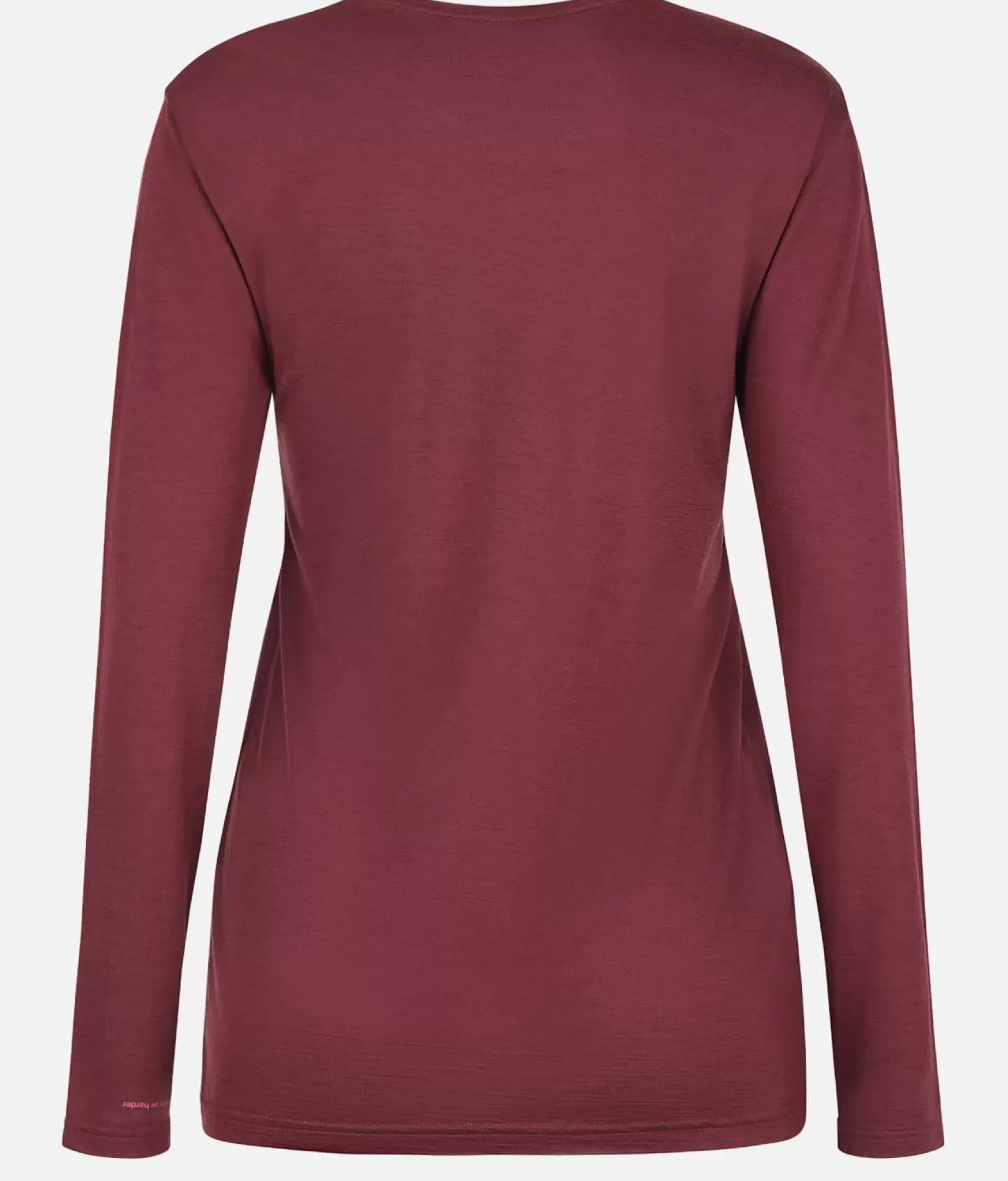 Black Crows T-Shirt Femme Merino Manches Longues Chevron Bordeaux