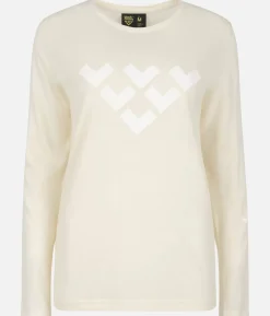 Clearance Black Crows T-Shirt Femme Merino Manches Longues Chevron Blanc Casse