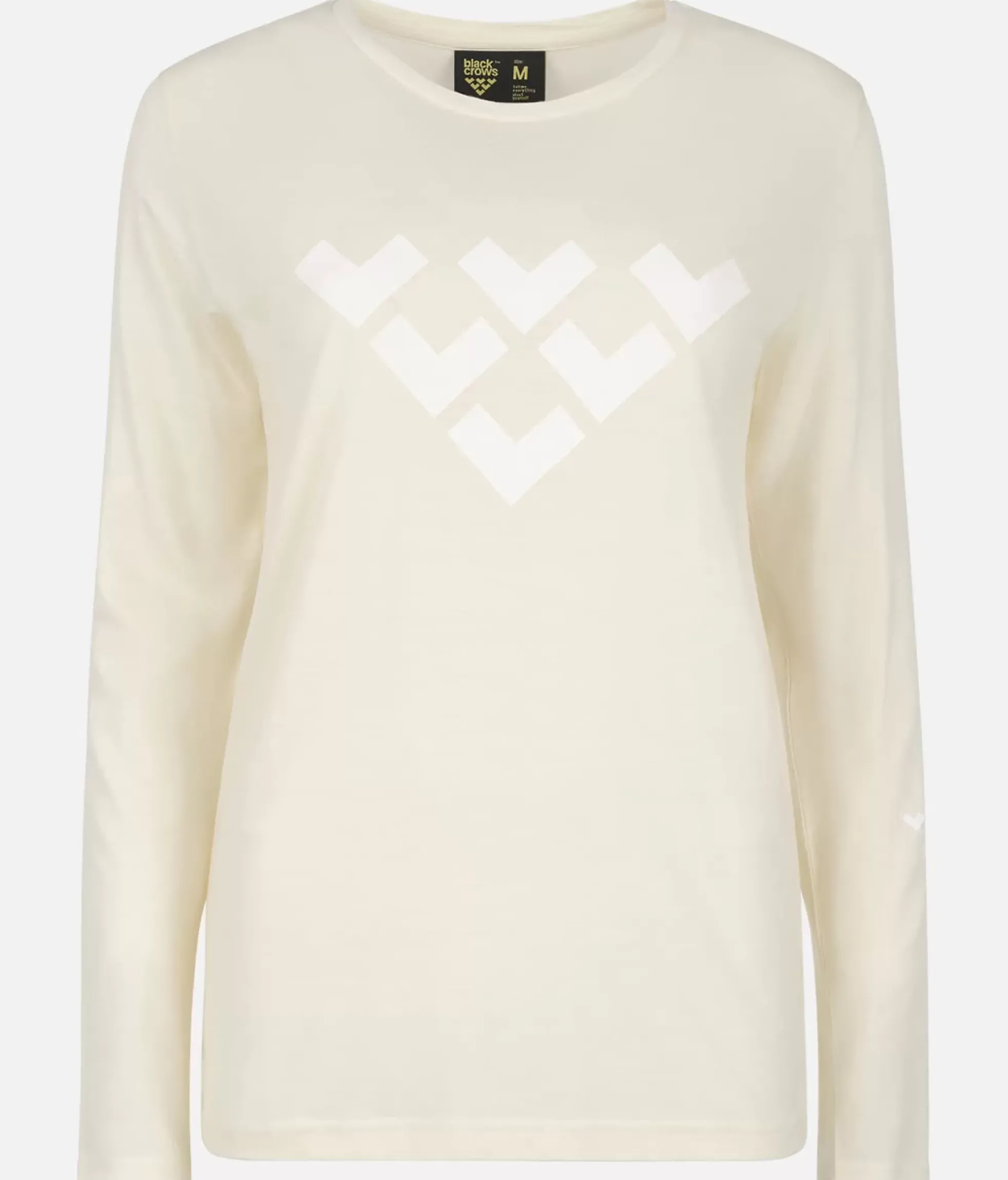 Clearance Black Crows T-Shirt Femme Merino Manches Longues Chevron Blanc Casse
