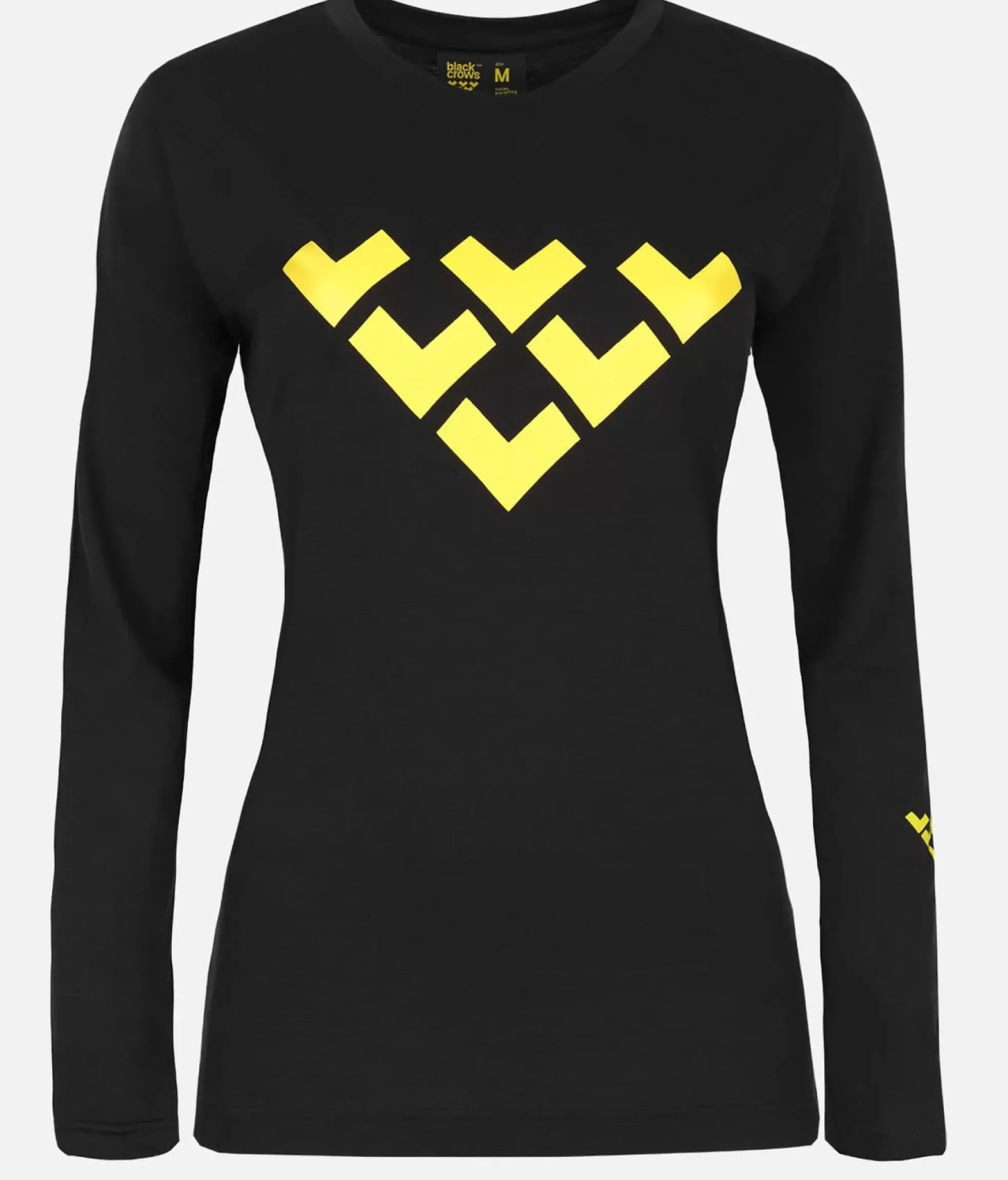 Online Black Crows T-Shirt Femme Merino Manches Longues Chevron Noir