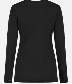 Online Black Crows T-Shirt Femme Merino Manches Longues Chevron Noir