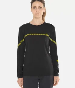 Online Black Crows T-Shirt Femme Merino Manches Longues Line Noir
