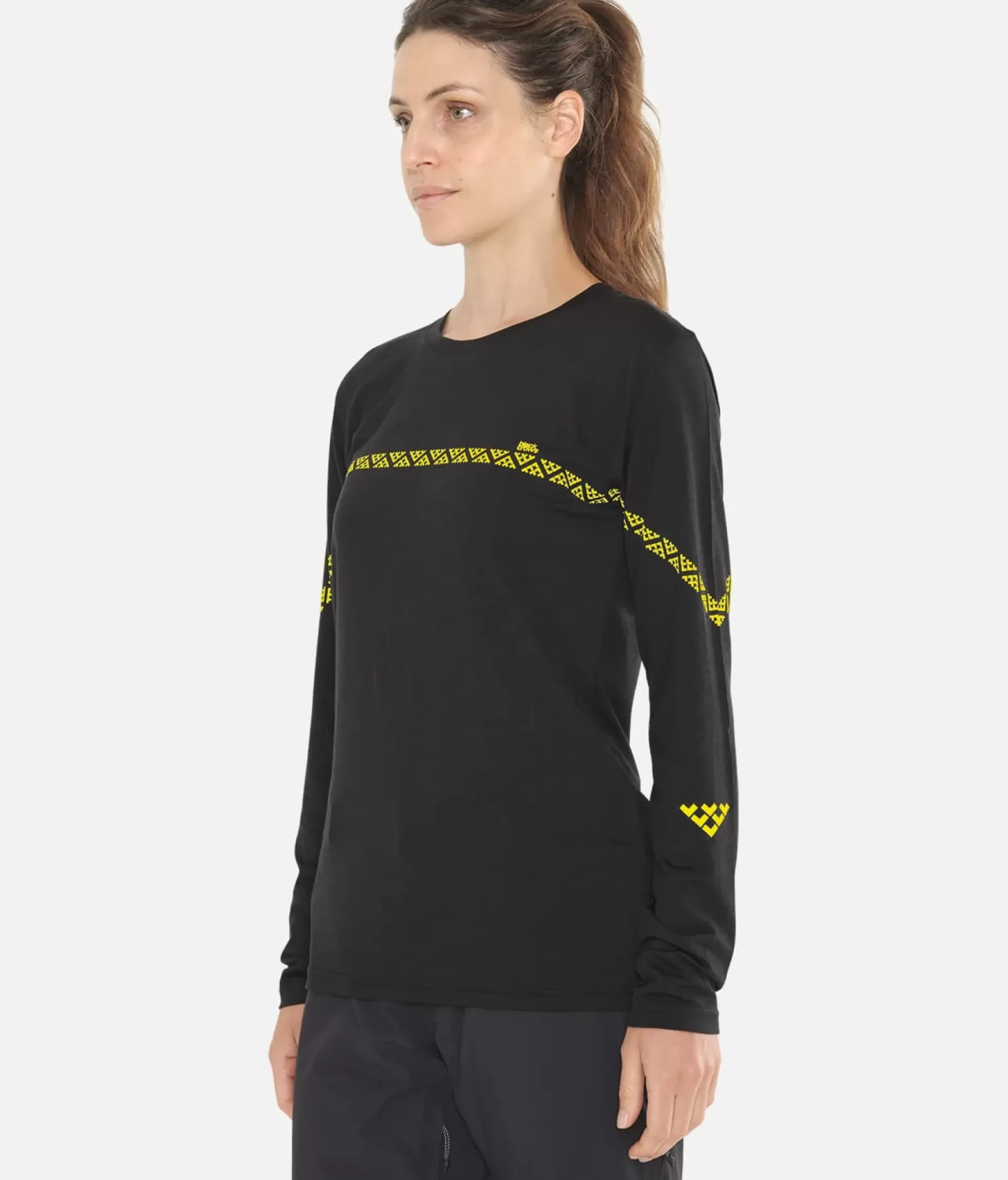 Online Black Crows T-Shirt Femme Merino Manches Longues Line Noir