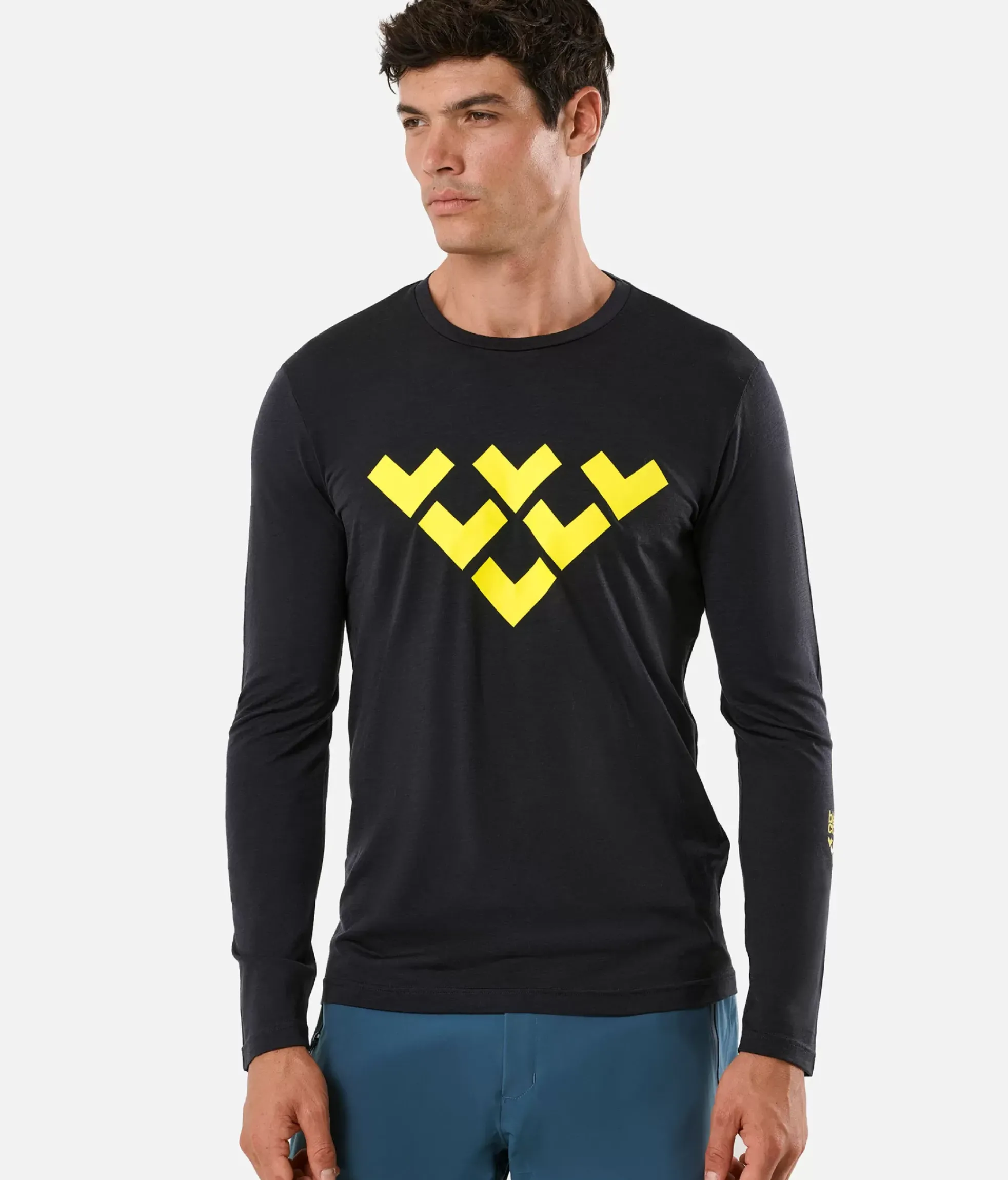 Black Crows T-Shirt Homme Chevron Merino Blend Manches Longues<Homme Premières Couches
