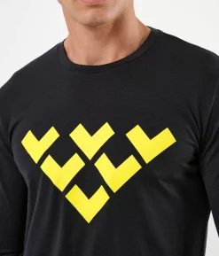 Black Crows T-Shirt Homme Chevron Merino Blend Manches Longues<Homme Premières Couches