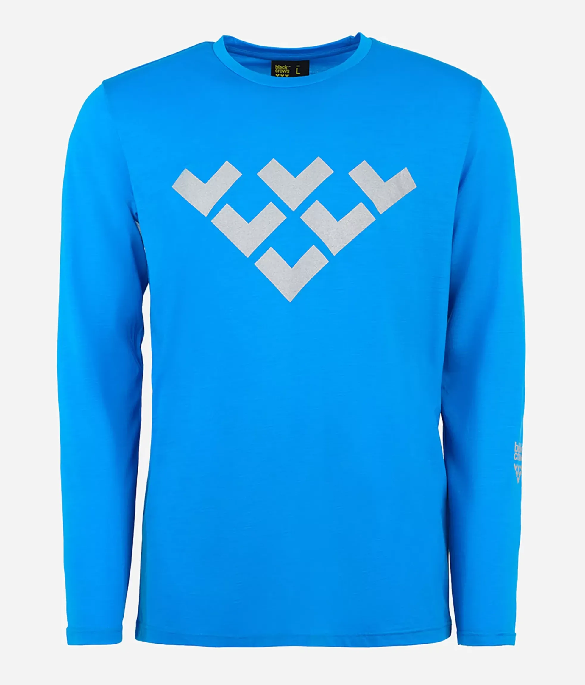 Best Black Crows T-Shirt Homme Chevron Merino Blend Manches Longues Bleu