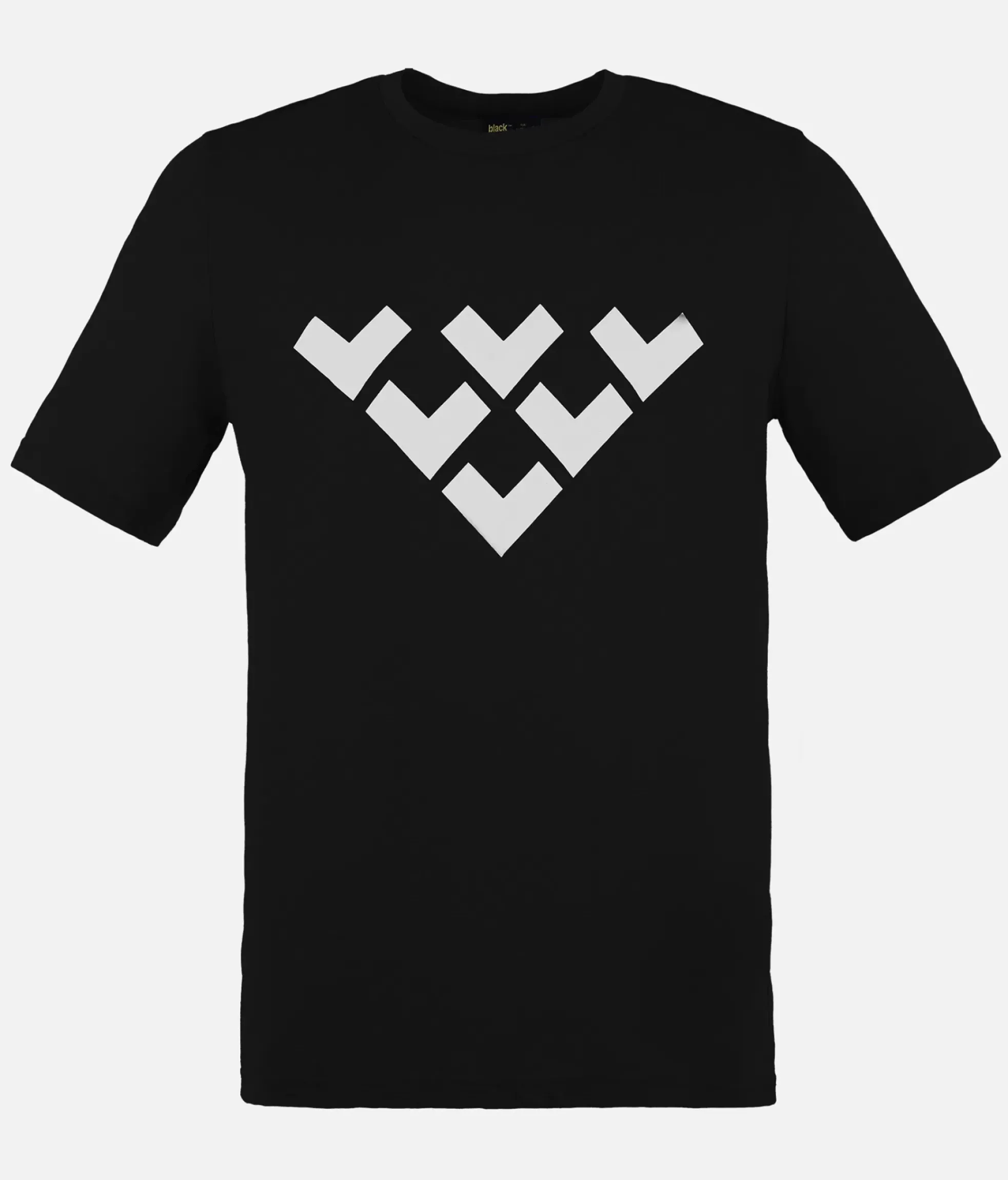 Hot Black Crows T-Shirt Homme Chevron Merino Blend Manches Courtes Noir