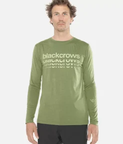 Discount Black Crows T-Shirt Homme Merino Bc Manches Longues Vert Olive