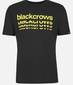 Outlet Black Crows T-Shirt Homme Merino Bc Manches Courtes Noir-Jaune