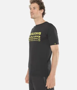 Outlet Black Crows T-Shirt Homme Merino Bc Manches Courtes Noir-Jaune
