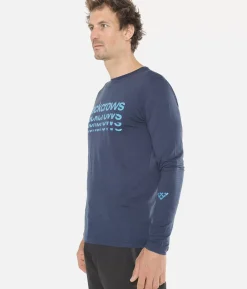 Discount Black Crows T-Shirt Homme Merino Bc Manches Longues Bleu Fonce