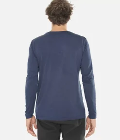Discount Black Crows T-Shirt Homme Merino Bc Manches Longues Bleu Fonce
