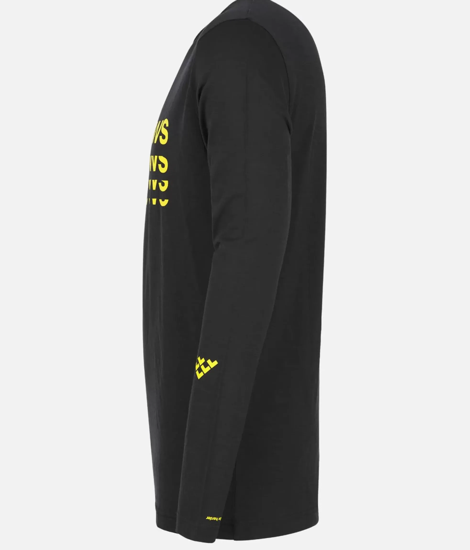 Hot Black Crows T-Shirt Homme Merino Bc Manches Longues Noir-Jaune