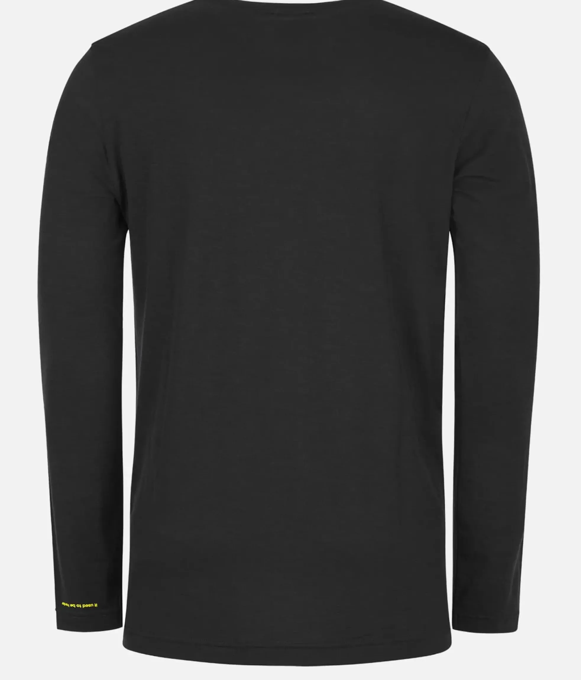 Hot Black Crows T-Shirt Homme Merino Bc Manches Longues Noir-Jaune