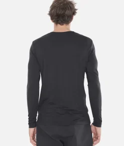 Hot Black Crows T-Shirt Homme Merino Bc Manches Longues Noir-Jaune