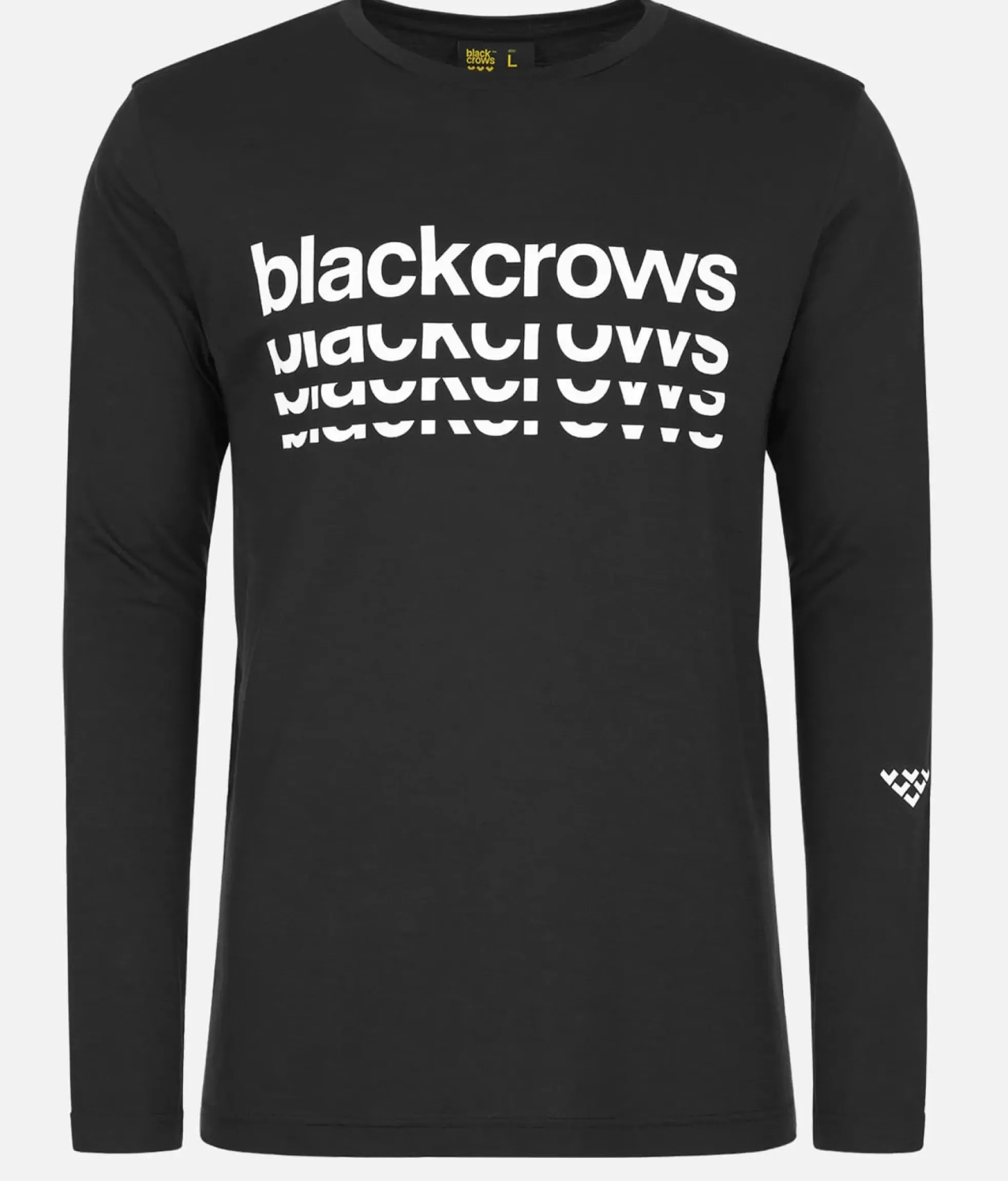 Best Black Crows T-Shirt Homme Merino Bc Manches Longues Noir-Blanc