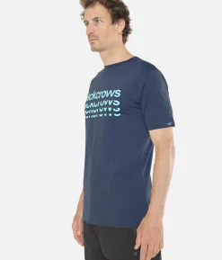 Discount Black Crows T-Shirt Homme Merino Bc Manches Courtes Bleu Fonce