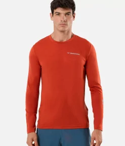 Clearance Black Crows T-Shirt Homme Merino Blend Manches Longues Rust Red