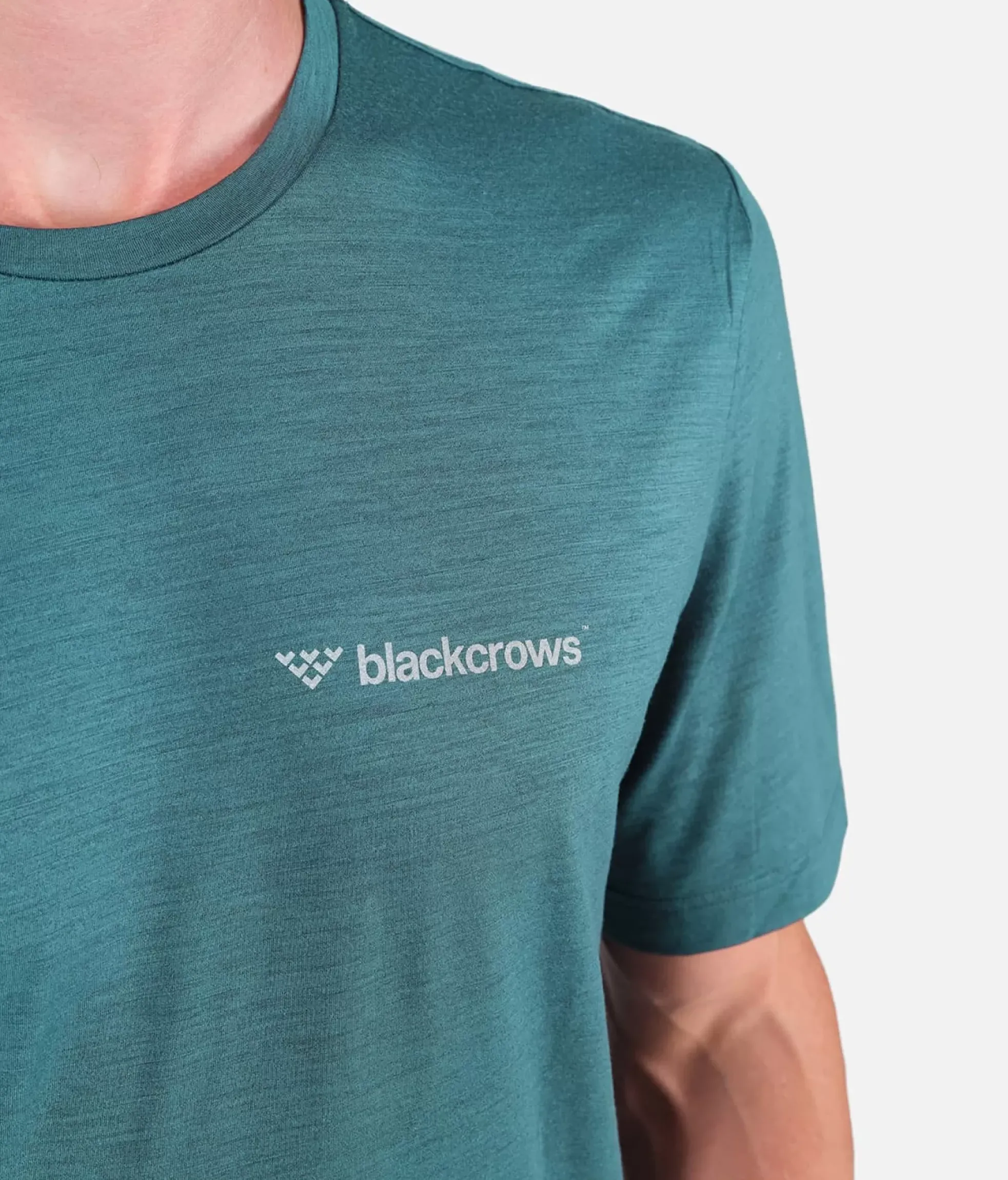 Sale Black Crows T-Shirt Homme Merino Blend Manches Courtes Vert Fonce