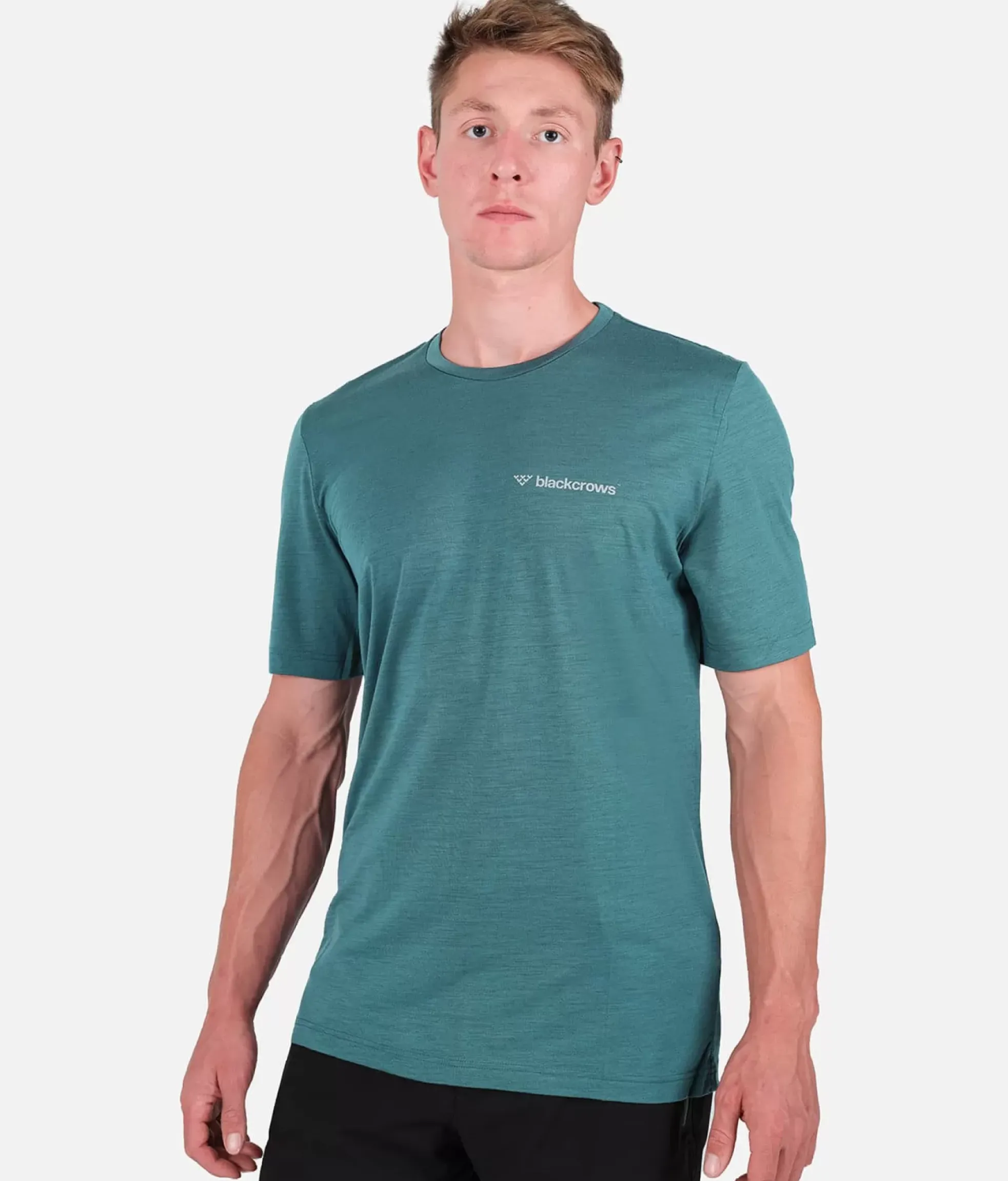Sale Black Crows T-Shirt Homme Merino Blend Manches Courtes Vert Fonce