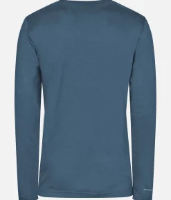 Best Black Crows T-Shirt Homme Merino Blend Manches Longues Bleu Petrole