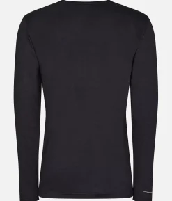 New Black Crows T-Shirt Homme Merino Blend Manches Longues Noir