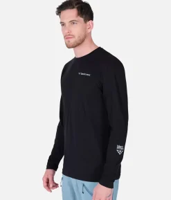 New Black Crows T-Shirt Homme Merino Blend Manches Longues Noir
