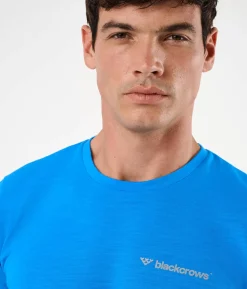 Black Crows T-Shirt Homme Merino Blend Manches Courtes Bleu