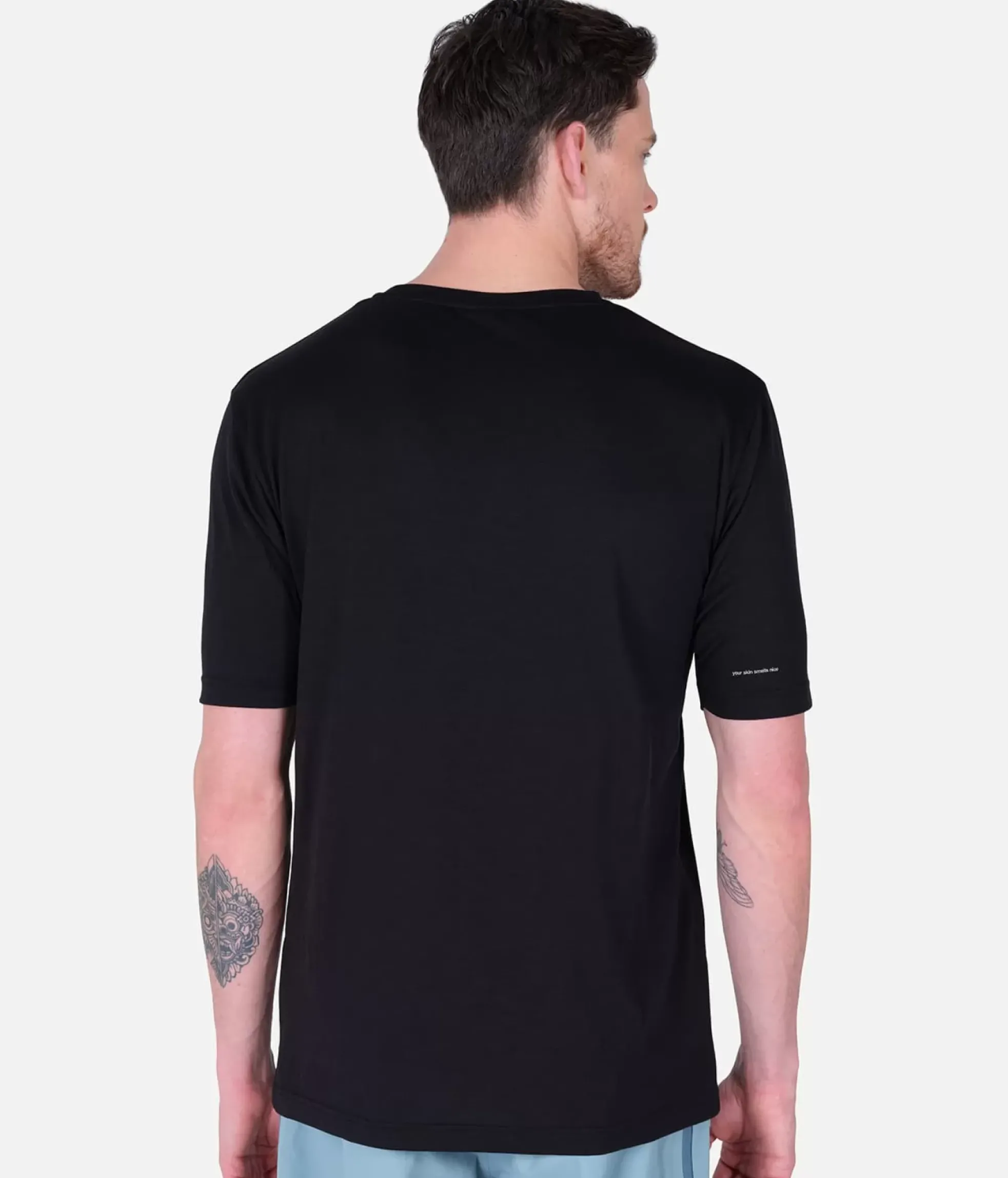 Best Black Crows T-Shirt Homme Merino Blend Manches Courtes Noir