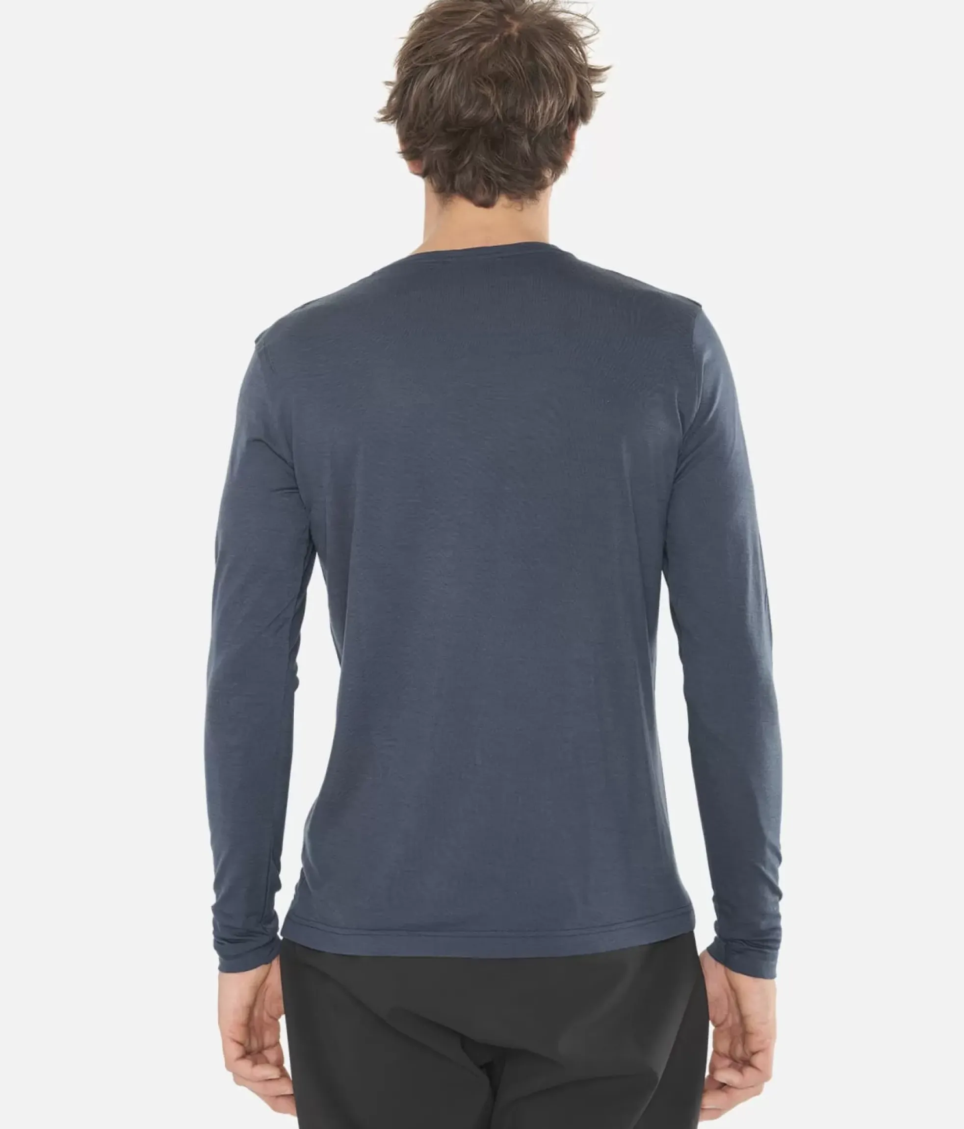 Discount Black Crows T-Shirt Homme Merino Manches Longues Chevron Bleu Fonce