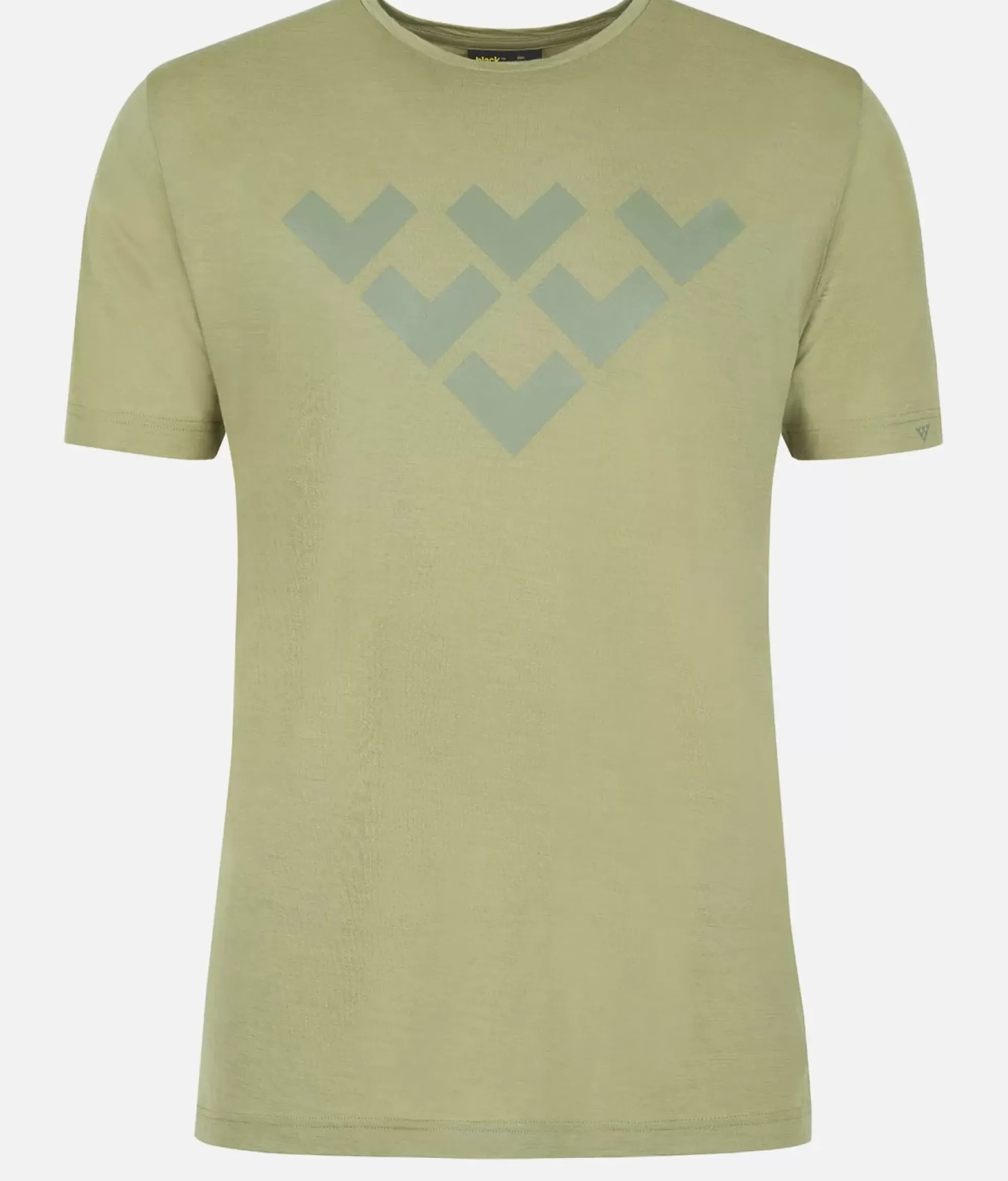 Best Black Crows T-Shirt Homme Merino Manches Courtes Chevron Vert Olive