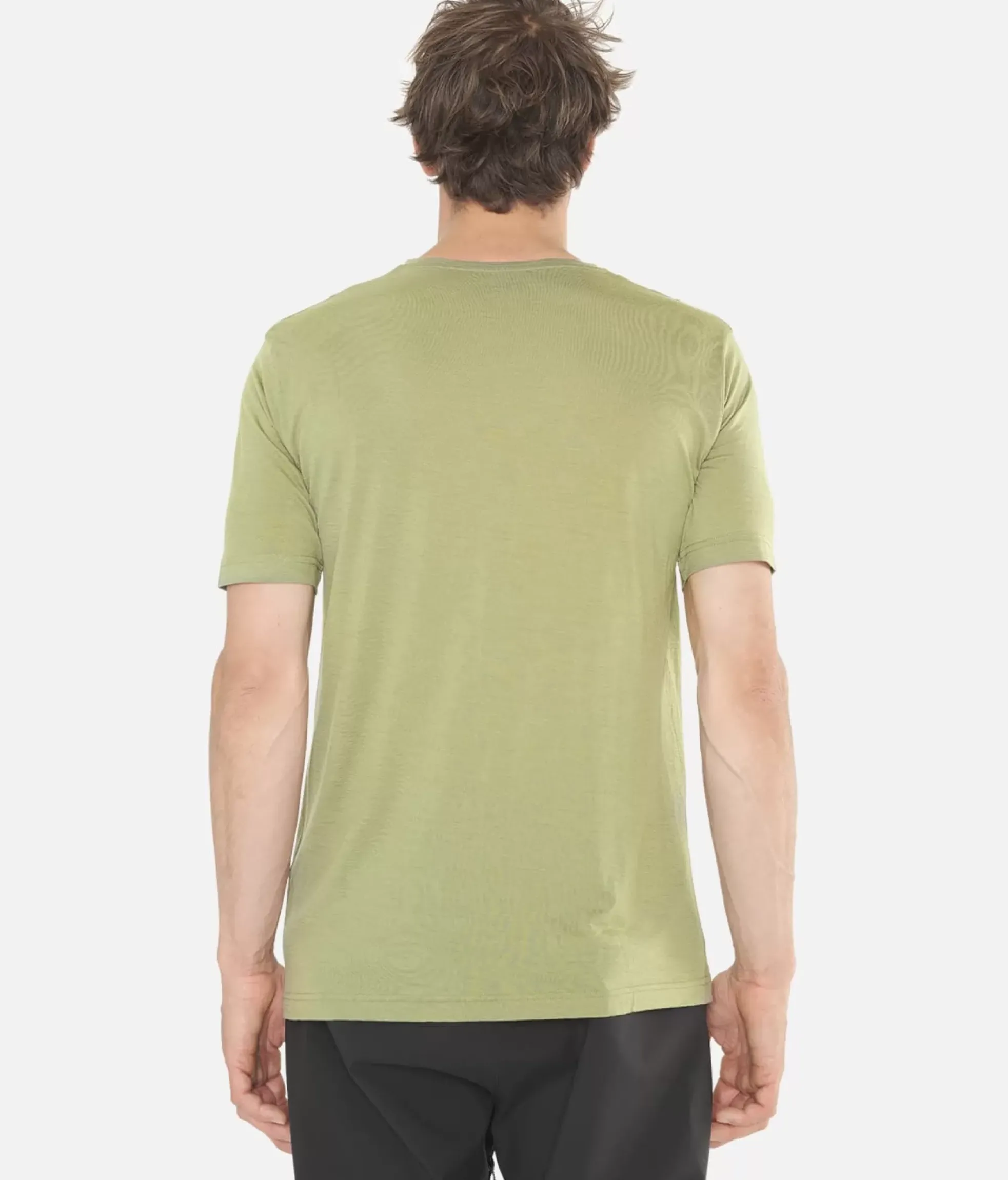 Best Black Crows T-Shirt Homme Merino Manches Courtes Chevron Vert Olive