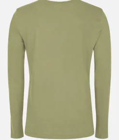 New Black Crows T-Shirt Homme Merino Manches Longues Chevron Vert Olive